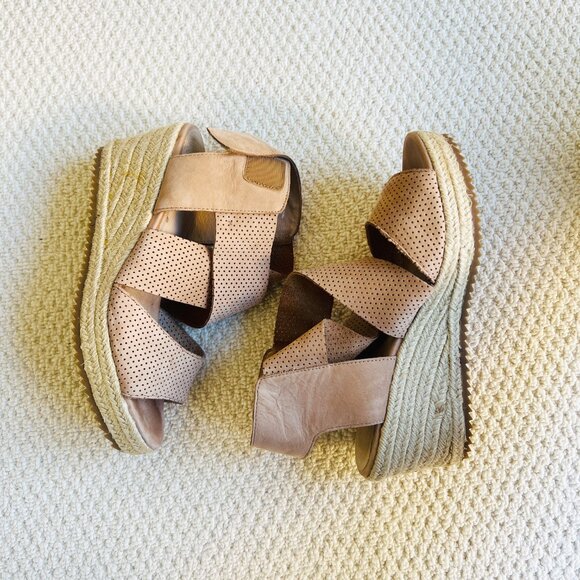 Eileen Fisher Willow Espadrille Wedge Sandals Women's Size 8.5 - Picture 2 of 5